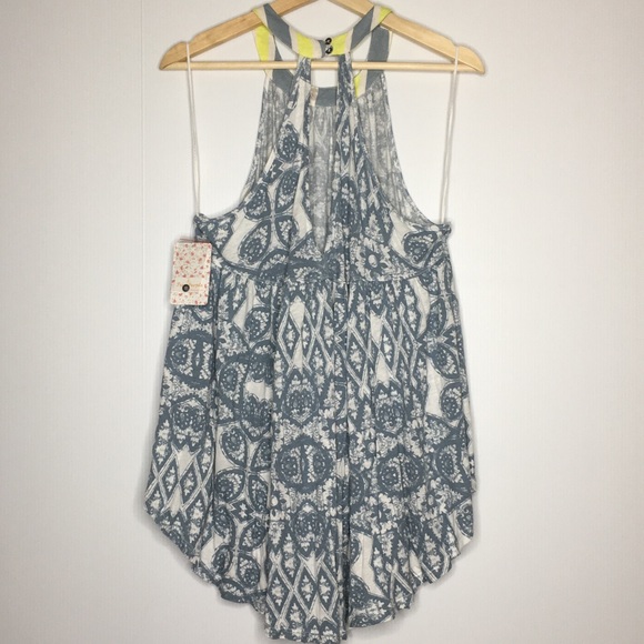 Free People Mimi Printed Halter Neck Tunic Top - Picture 9 of 12